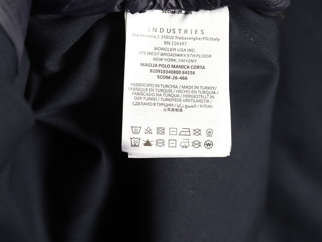 Moncler White-Stripe Stand-Collar Zip Jacket - Black