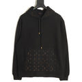 Louis Vuitton Monogram-Style Hood and Pocket Pullover Hoodie - Black