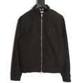 Dior Tonal Chest-Badge Stand-Collar Zip Jacket - Black