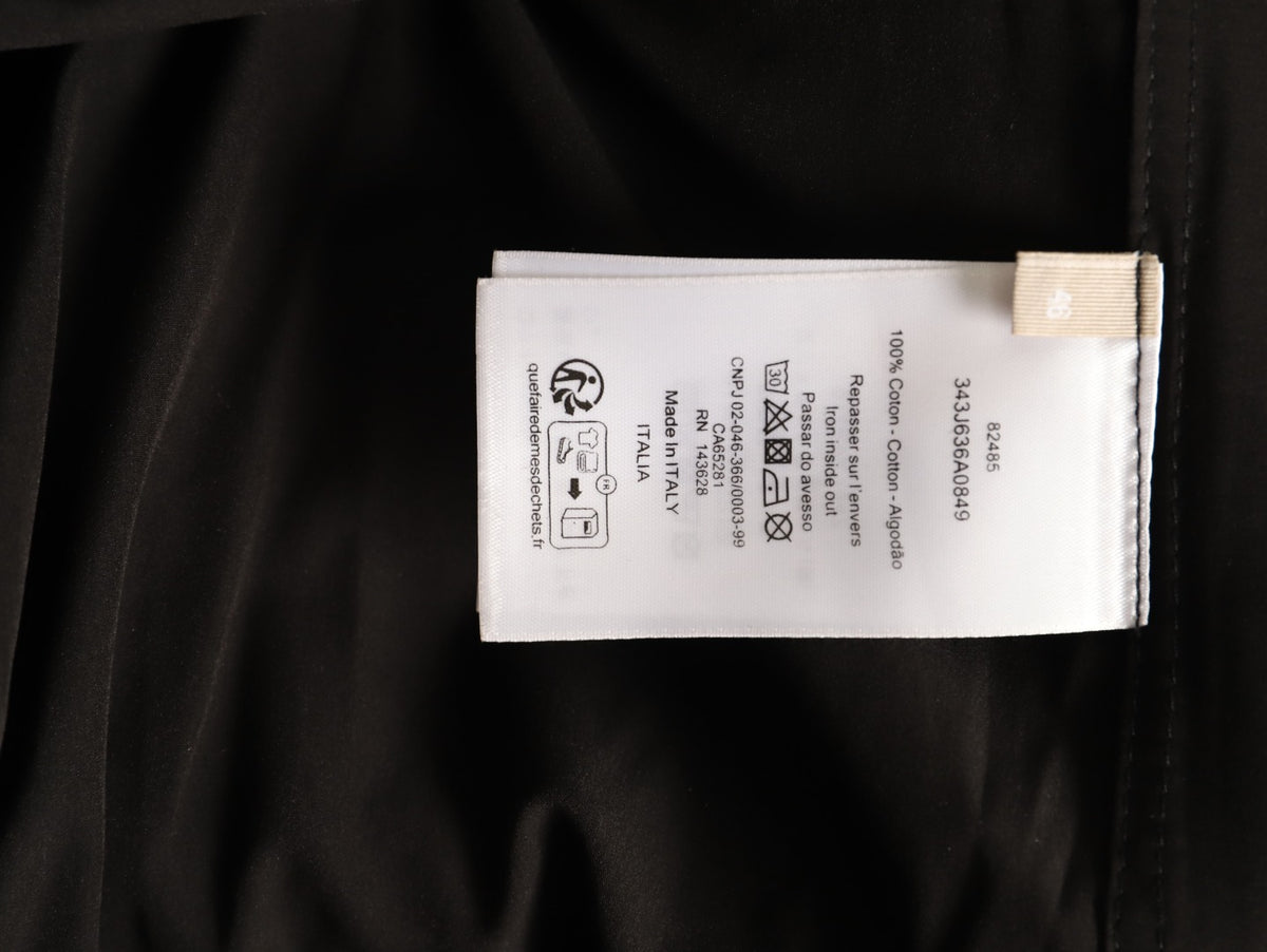 Dior Tonal Chest-Badge Stand-Collar Zip Jacket - Black