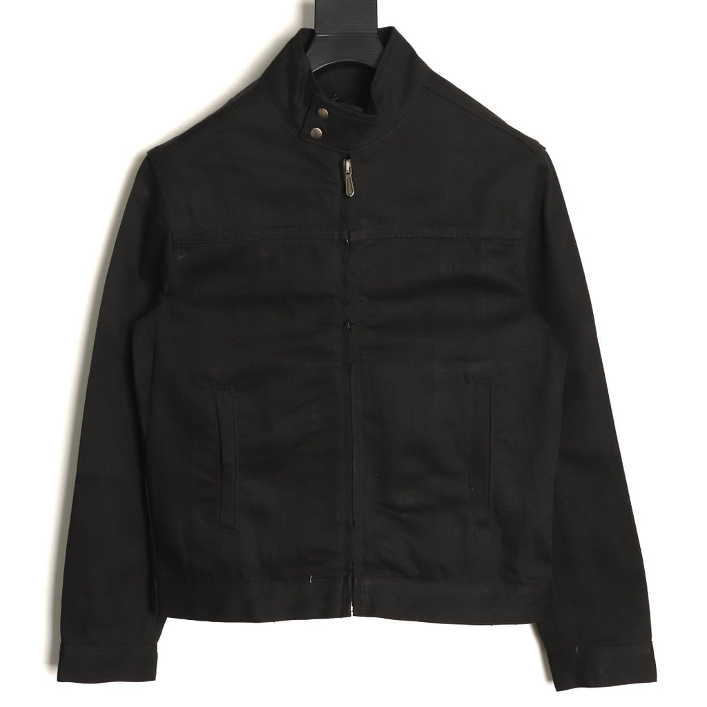 Gucci Horsebit-Style Hem Stand-Collar Zip Jacket - Black