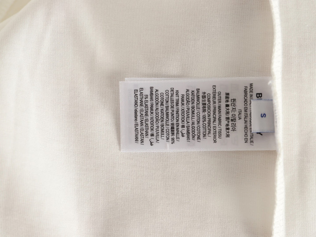 Burberry Oval Equestrian Back-Graphic Long-Sleeve Top - Cream