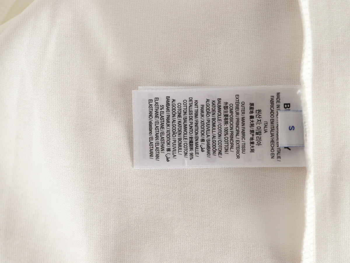 Burberry Oval Equestrian Back-Graphic Long-Sleeve Top - Cream