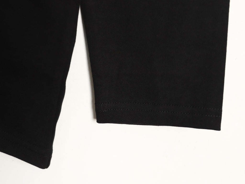 Burberry Oval Equestrian Back-Graphic Long-Sleeve Top - Black