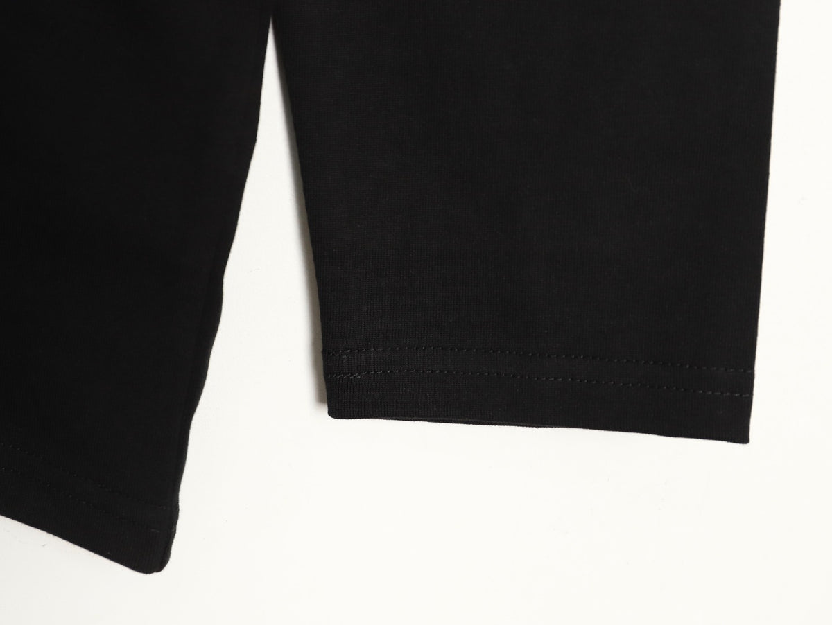 Burberry Oval Equestrian Back-Graphic Long-Sleeve Top - Black