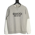 Gucci Lettering Layered-Look Crewneck Sweatshirt - Gray