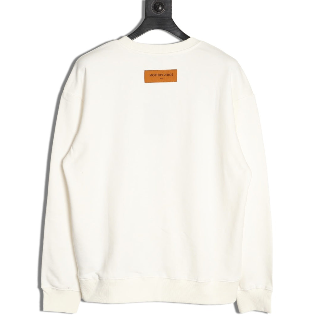 Louis Vuitton Sketch-Style Pumpkin Graphic Crewneck Sweatshirt - Cream