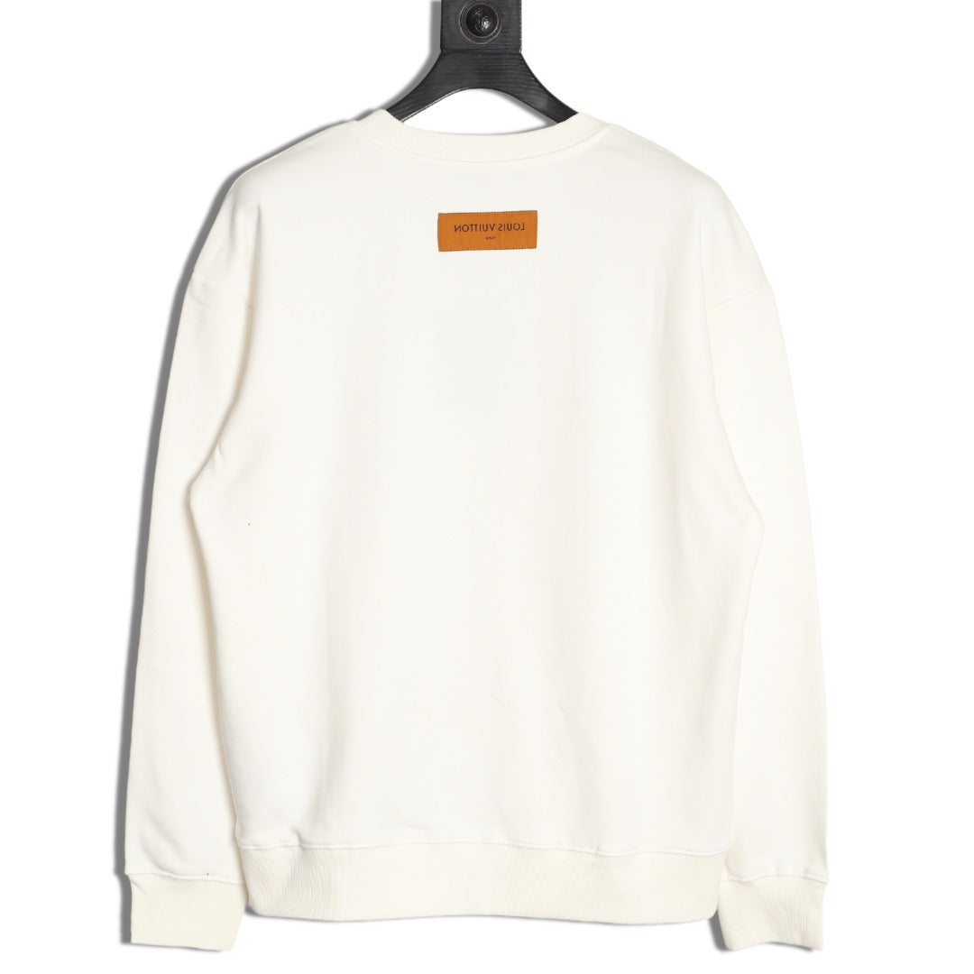 Louis Vuitton Sketch-Style Pumpkin Graphic Crewneck Sweatshirt - Cream