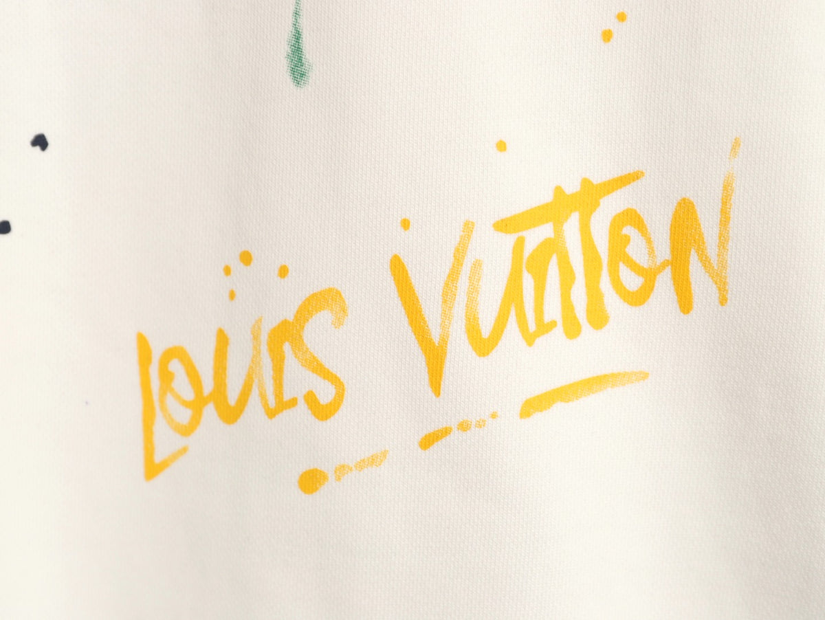 Louis Vuitton Sketch-Style Pumpkin Graphic Crewneck Sweatshirt - Cream