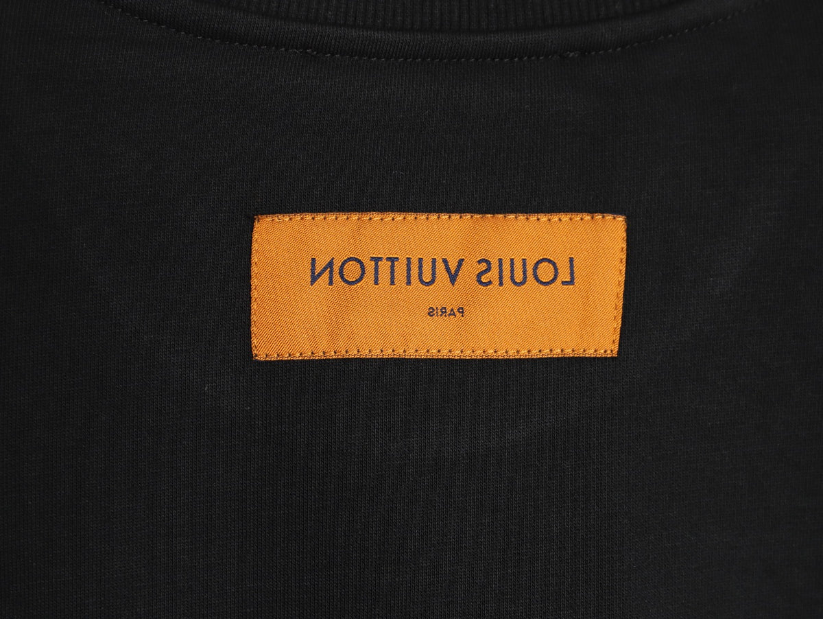 Louis Vuitton Sketch-Style Pumpkin Graphic Crewneck Sweatshirt - Black