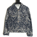 Louis Vuitton Mosaic-Style Denim Jacket - Gray and Black