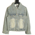 Louis Vuitton Monogram-Style Faded Denim Jacket - Gray