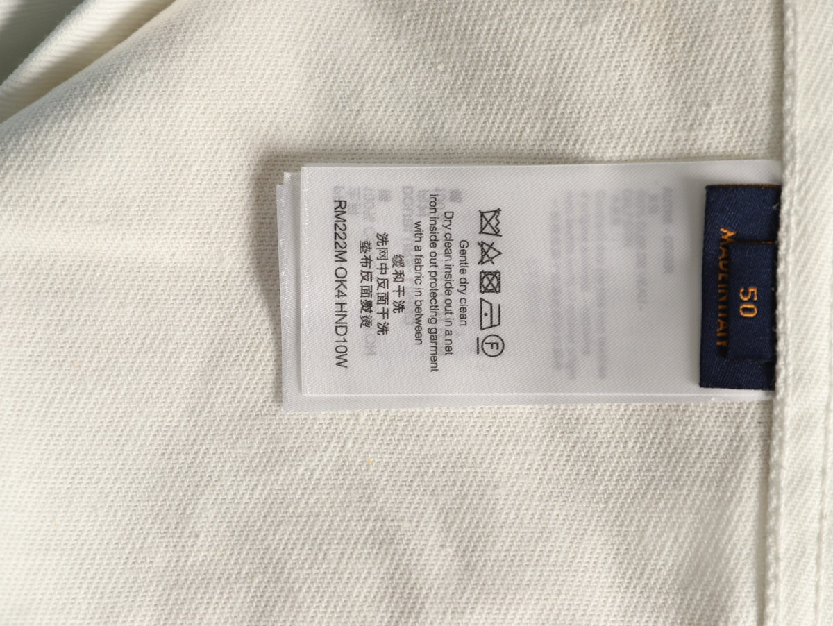 Louis Vuitton Galaxy-Style Monogram Gradient Denim Shirt Jacket - Blue and Cream