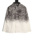 Louis Vuitton Galaxy-Style Monogram Gradient Denim Shirt Jacket - Charcoal and Cream