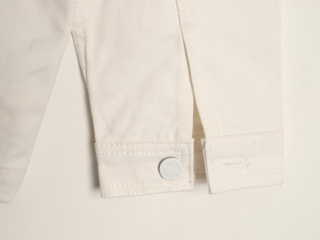 Louis Vuitton Galaxy-Style Monogram Gradient Denim Shirt Jacket - Charcoal and Cream