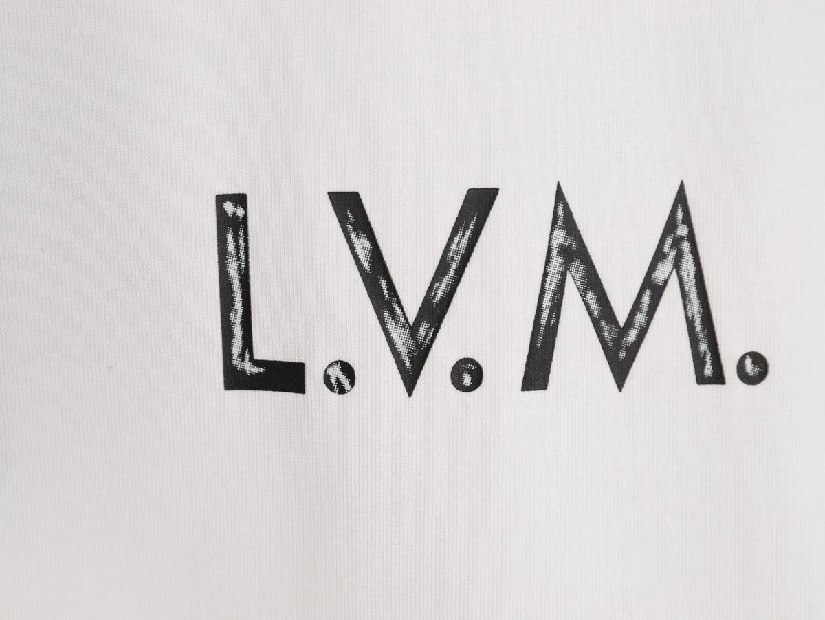 Louis Vuitton L.V.M. and Equipe Lettering Short-Sleeve T-Shirt - White