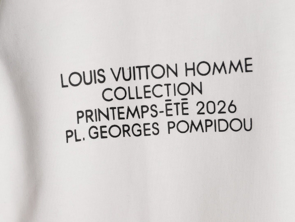 Louis Vuitton L.V.M. and Equipe Lettering Short-Sleeve T-Shirt - White