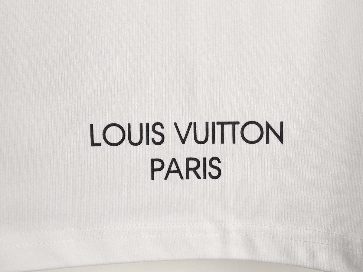 Louis Vuitton L.V.M. and Equipe Lettering Short-Sleeve T-Shirt - White