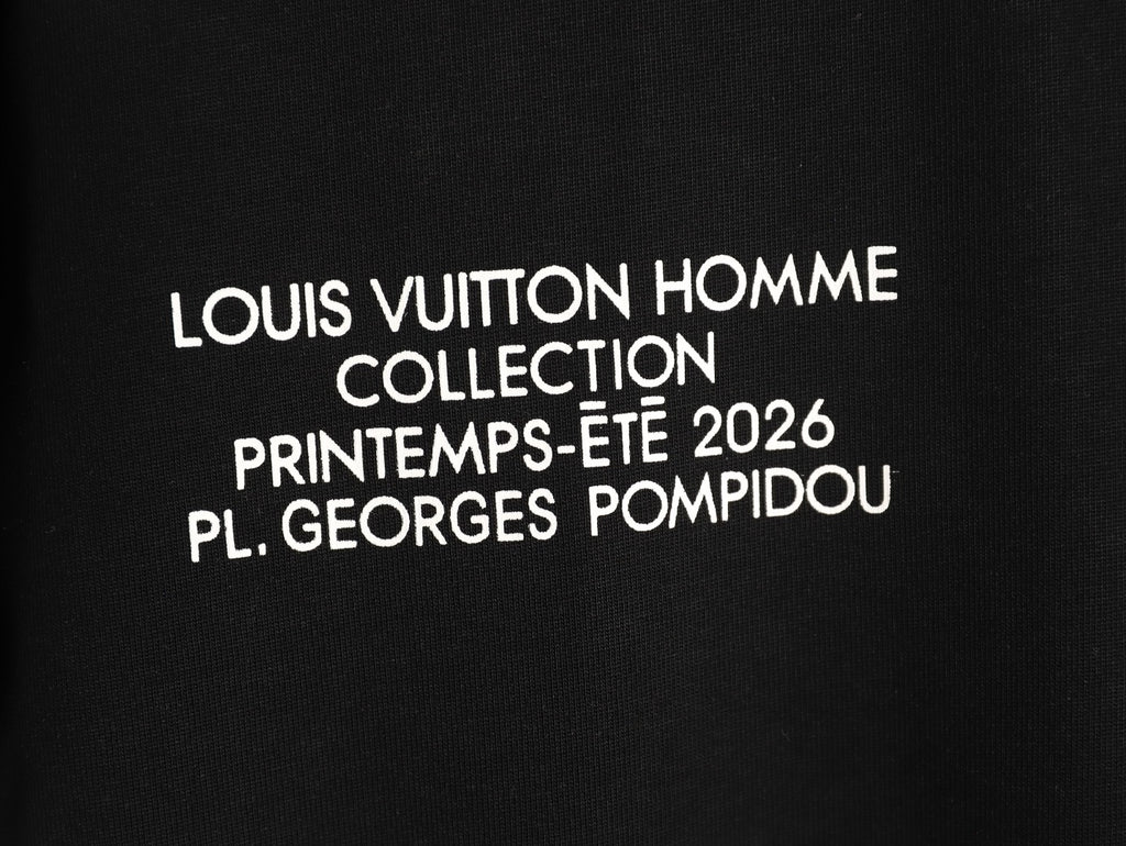 Louis Vuitton L.V.M. and Equipe Lettering Short-Sleeve T-Shirt - Black