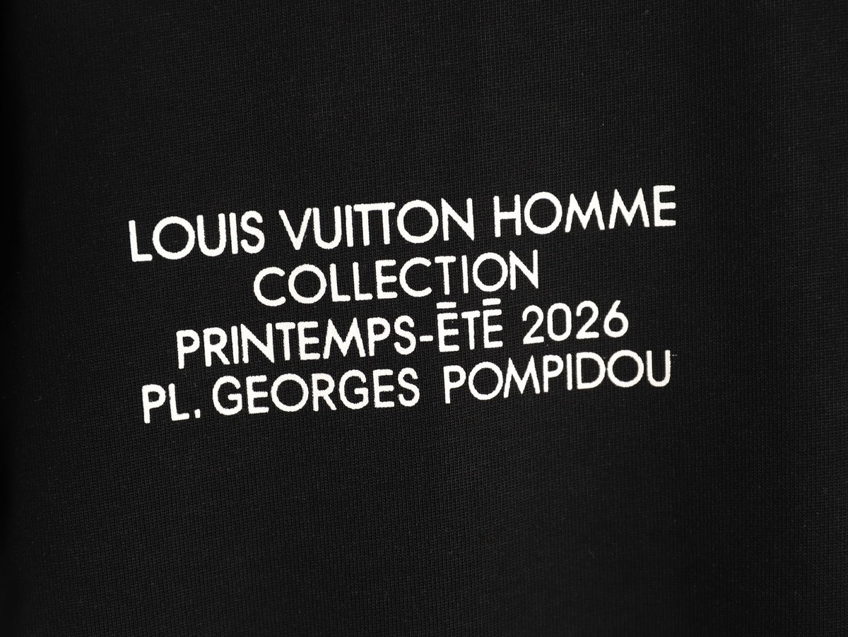 Louis Vuitton L.V.M. and Equipe Lettering Short-Sleeve T-Shirt - Black