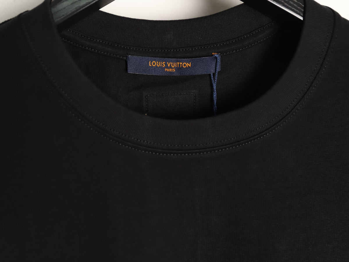 Louis Vuitton L.V.M. and Equipe Lettering Short-Sleeve T-Shirt - Black