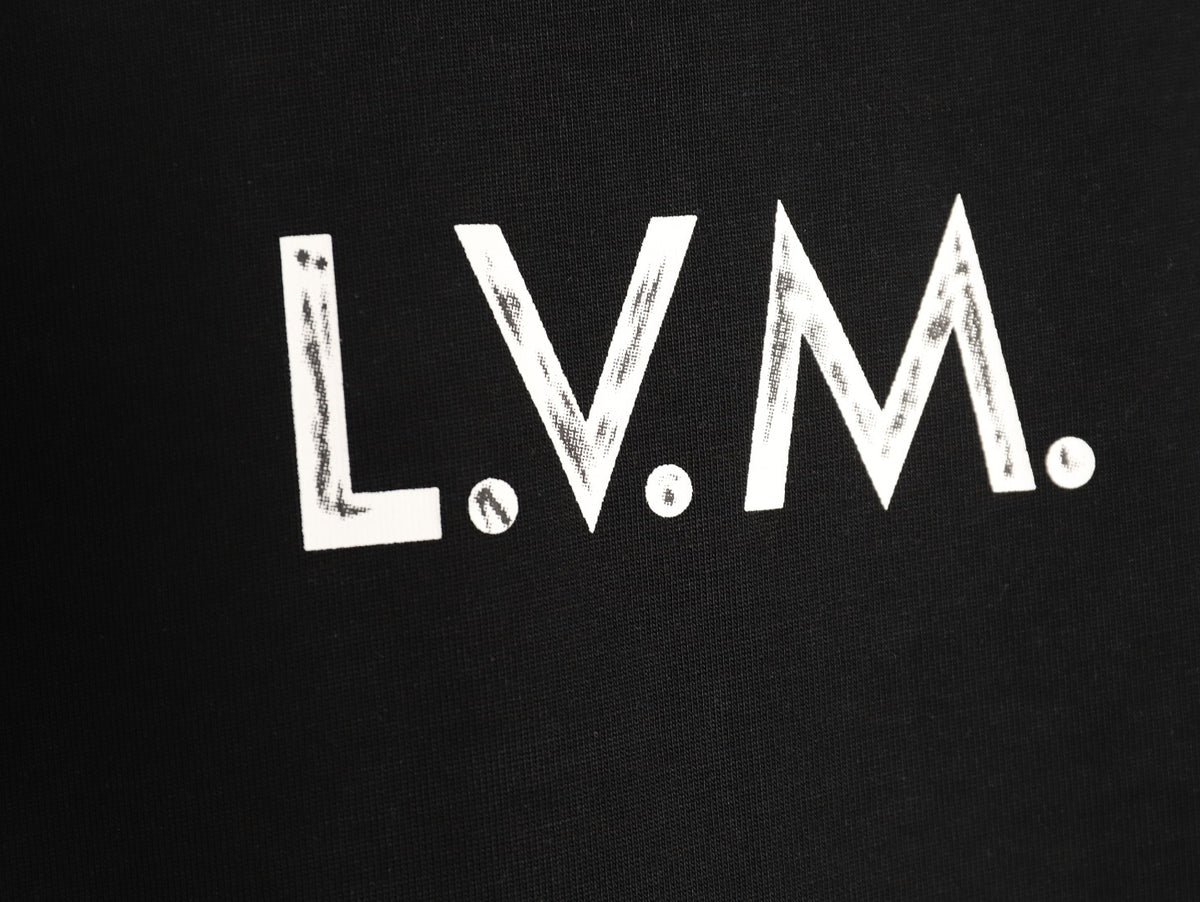 Louis Vuitton L.V.M. and Equipe Lettering Short-Sleeve T-Shirt - Black