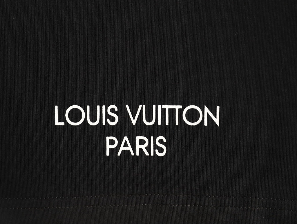 Louis Vuitton L.V.M. and Equipe Lettering Short-Sleeve T-Shirt - Black