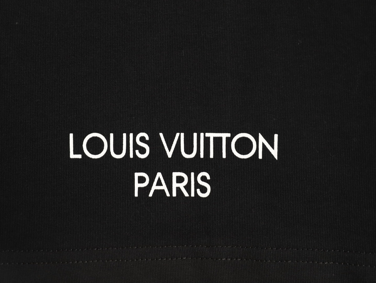 Louis Vuitton L.V.M. and Equipe Lettering Short-Sleeve T-Shirt - Black