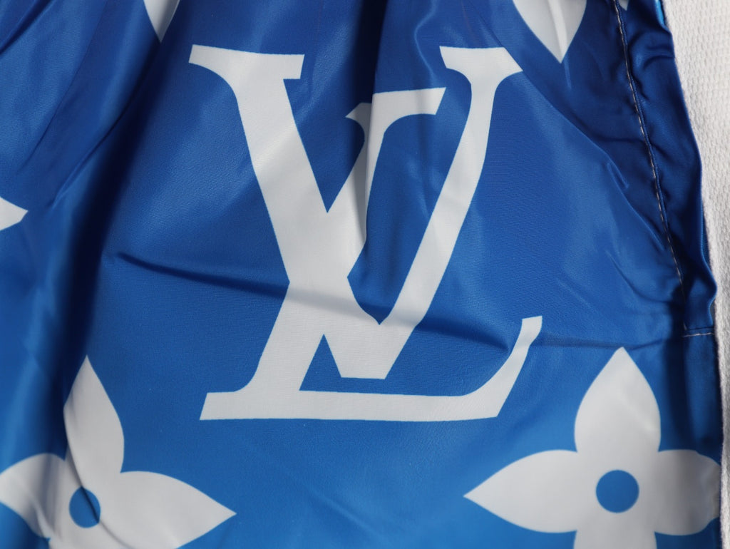 Louis Vuitton Monogram-Style Gradient Side-Tape Shorts - Blue