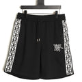 Dior Monogram-Style Side-Tape Shorts - Black