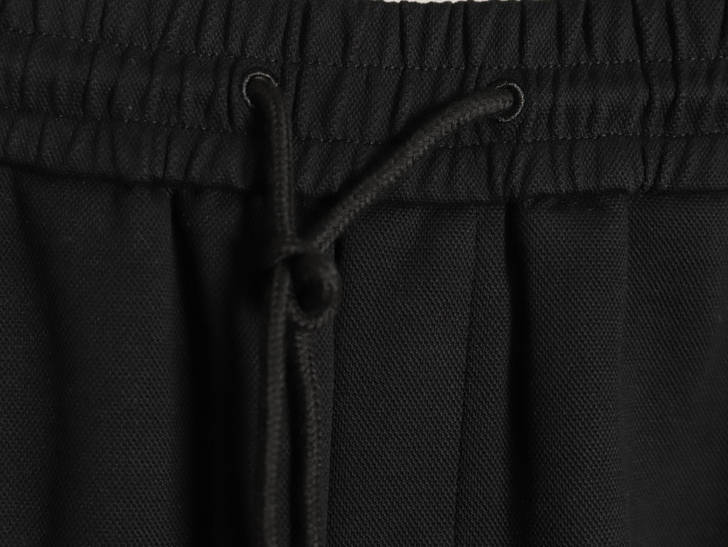 Dior Monogram-Style Side-Tape Shorts - Black
