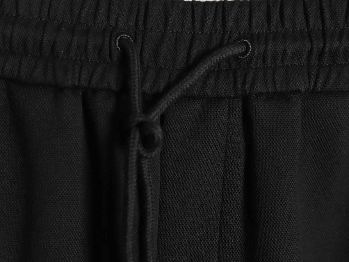 Dior Monogram-Style Side-Tape Shorts - Black