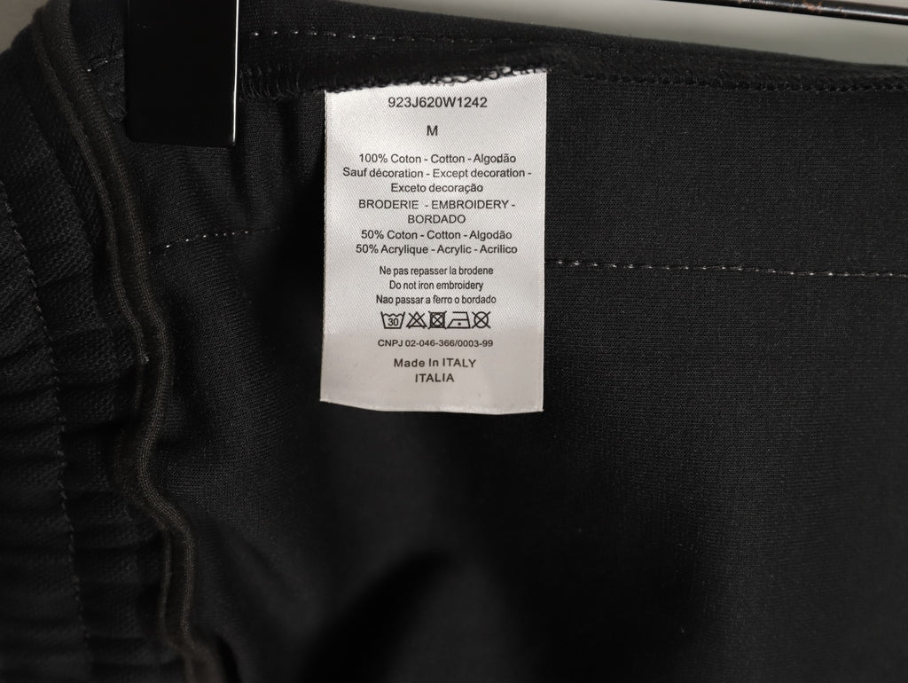 Dior Monogram-Style Side-Tape Shorts - Black