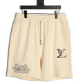 Louis Vuitton Dual-Logo Drawstring Shorts - Cream