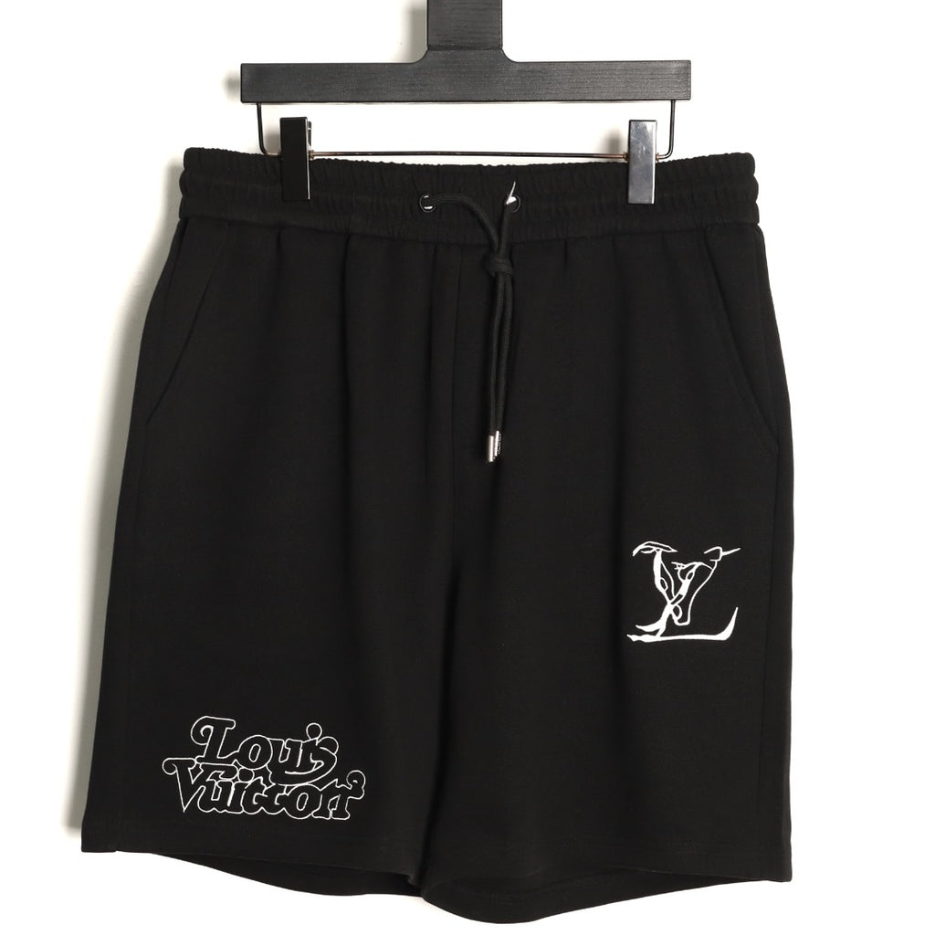 Louis Vuitton Dual-Logo Drawstring Shorts - Black