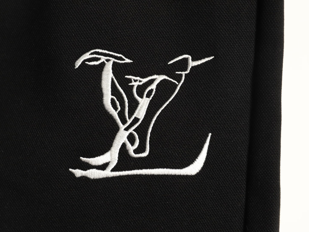 Louis Vuitton Dual-Logo Drawstring Shorts - Black