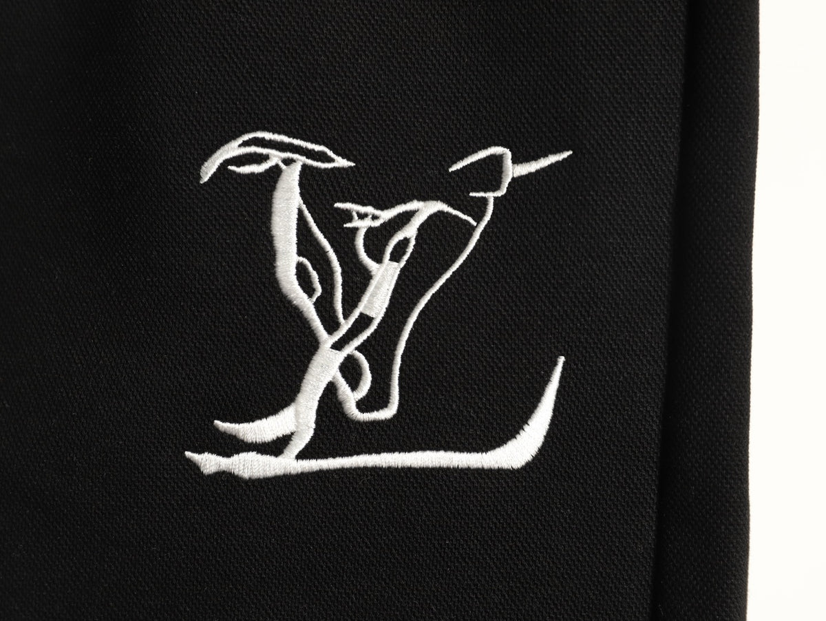 Louis Vuitton Dual-Logo Drawstring Shorts - Black