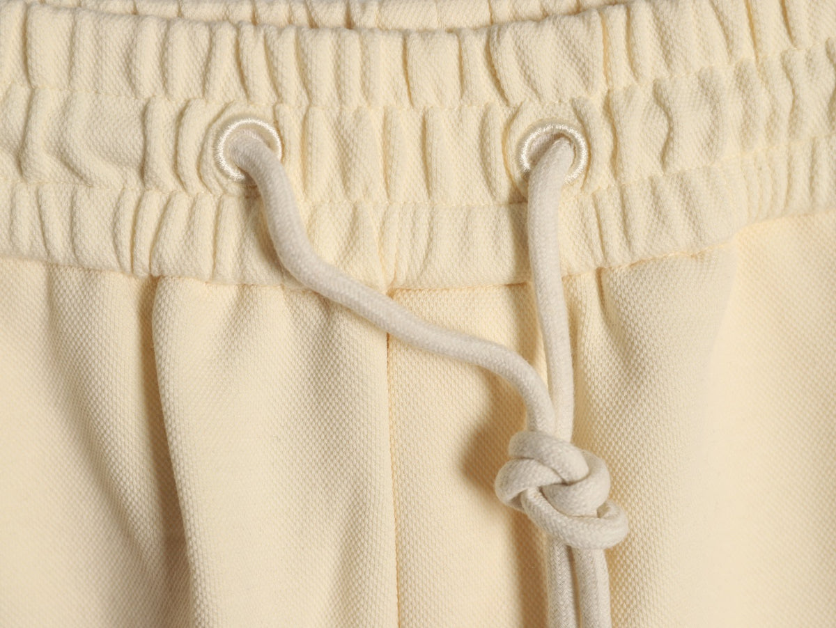 Burberry Equestrian-Emblem Check-Side Shorts - Cream