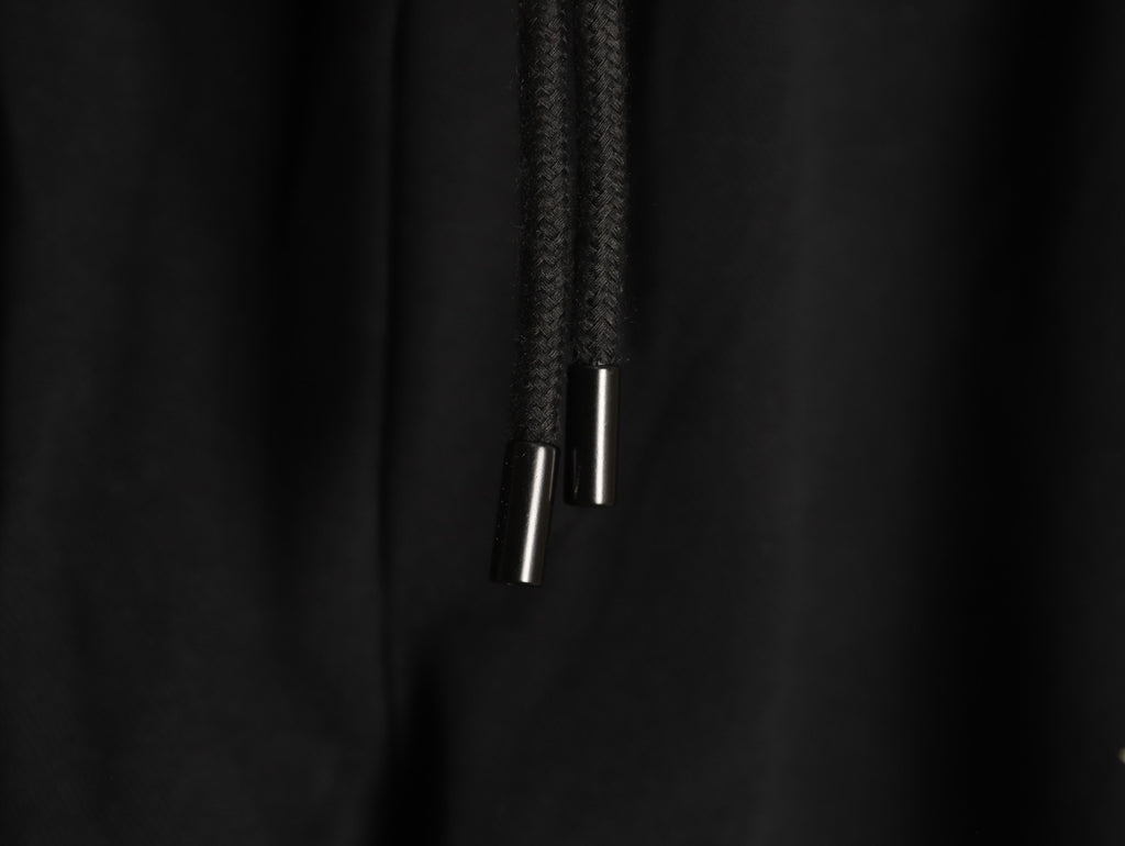 Burberry Equestrian-Emblem Check-Side Shorts - Black