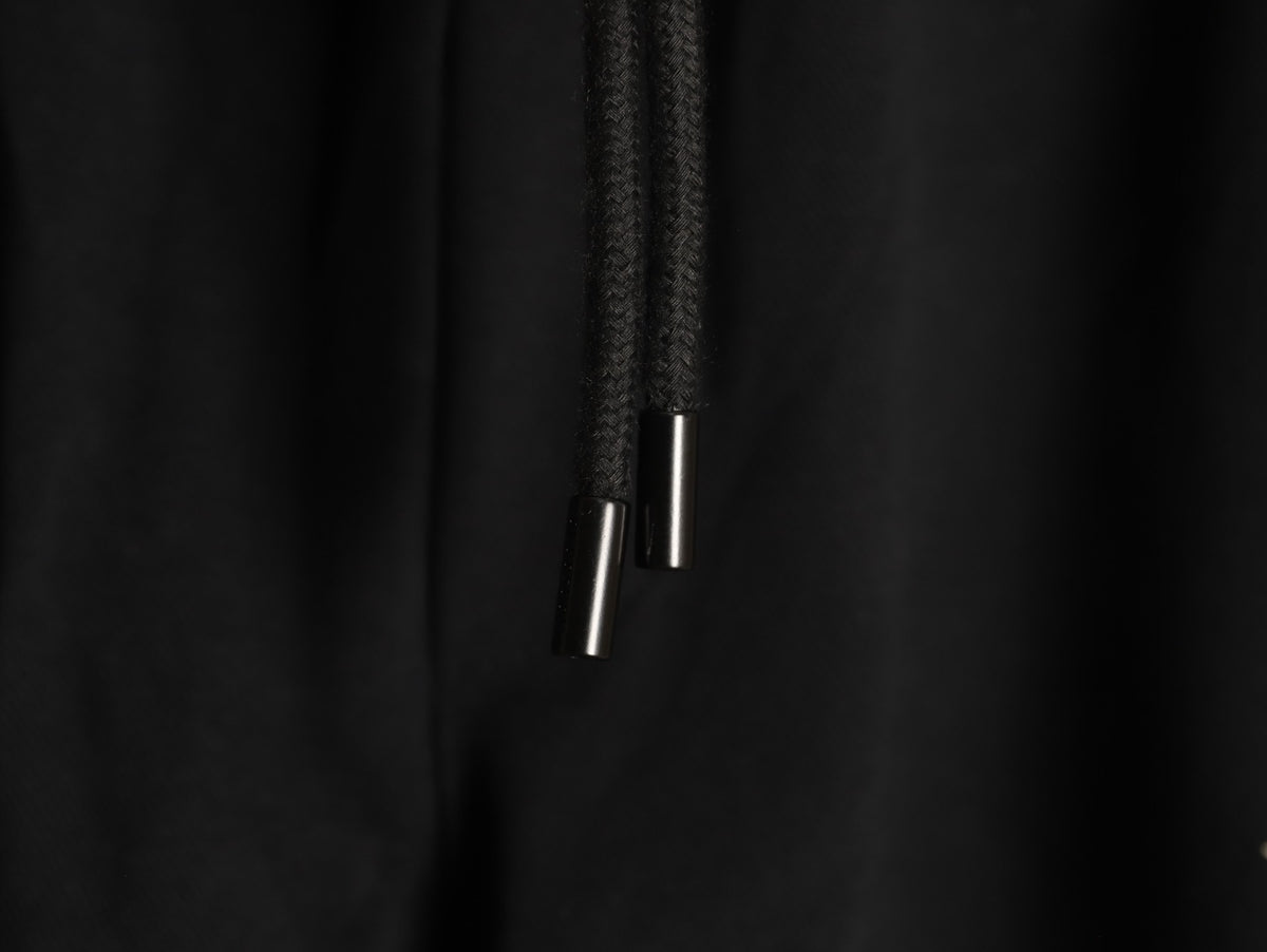 Burberry Equestrian-Emblem Check-Side Shorts - Black