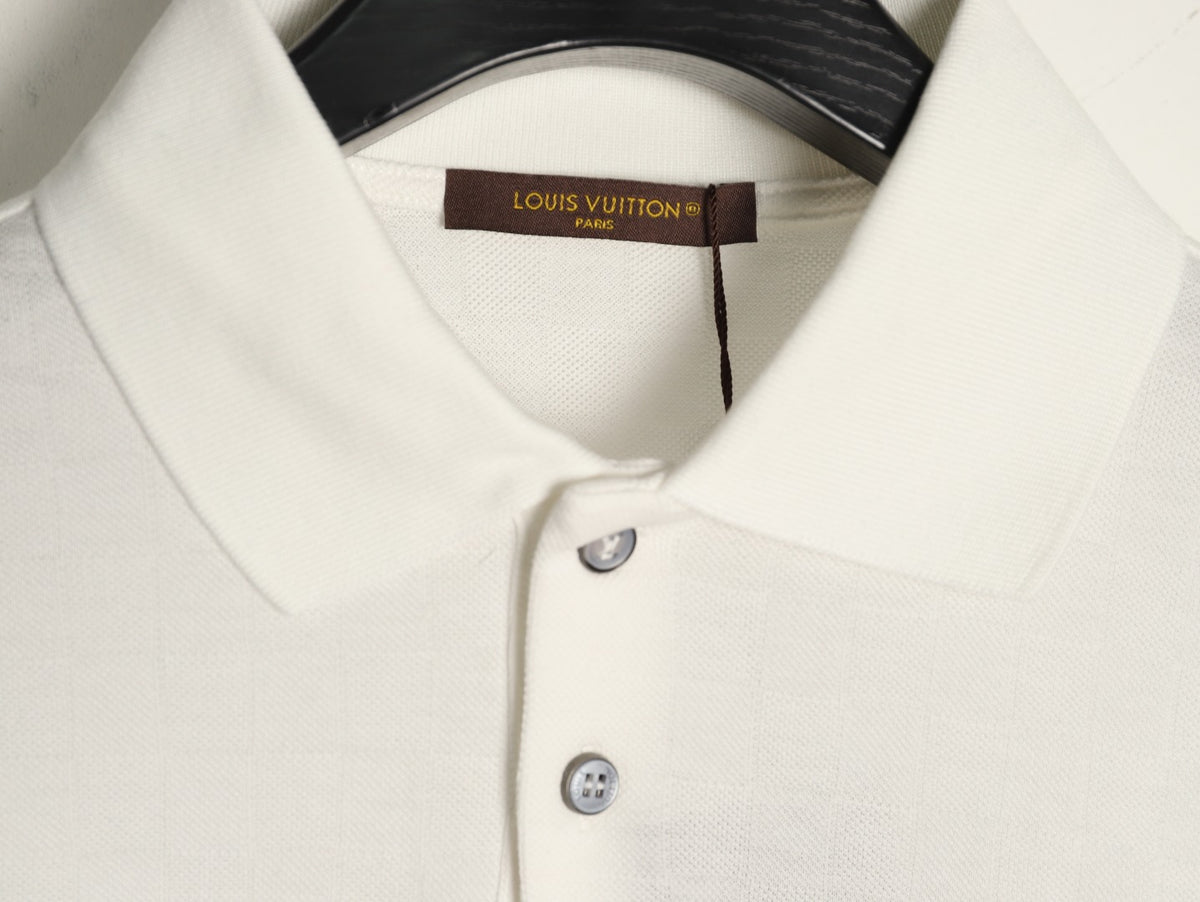 Louis Vuitton Hem-Tab Short-Sleeve Polo Shirt - Cream