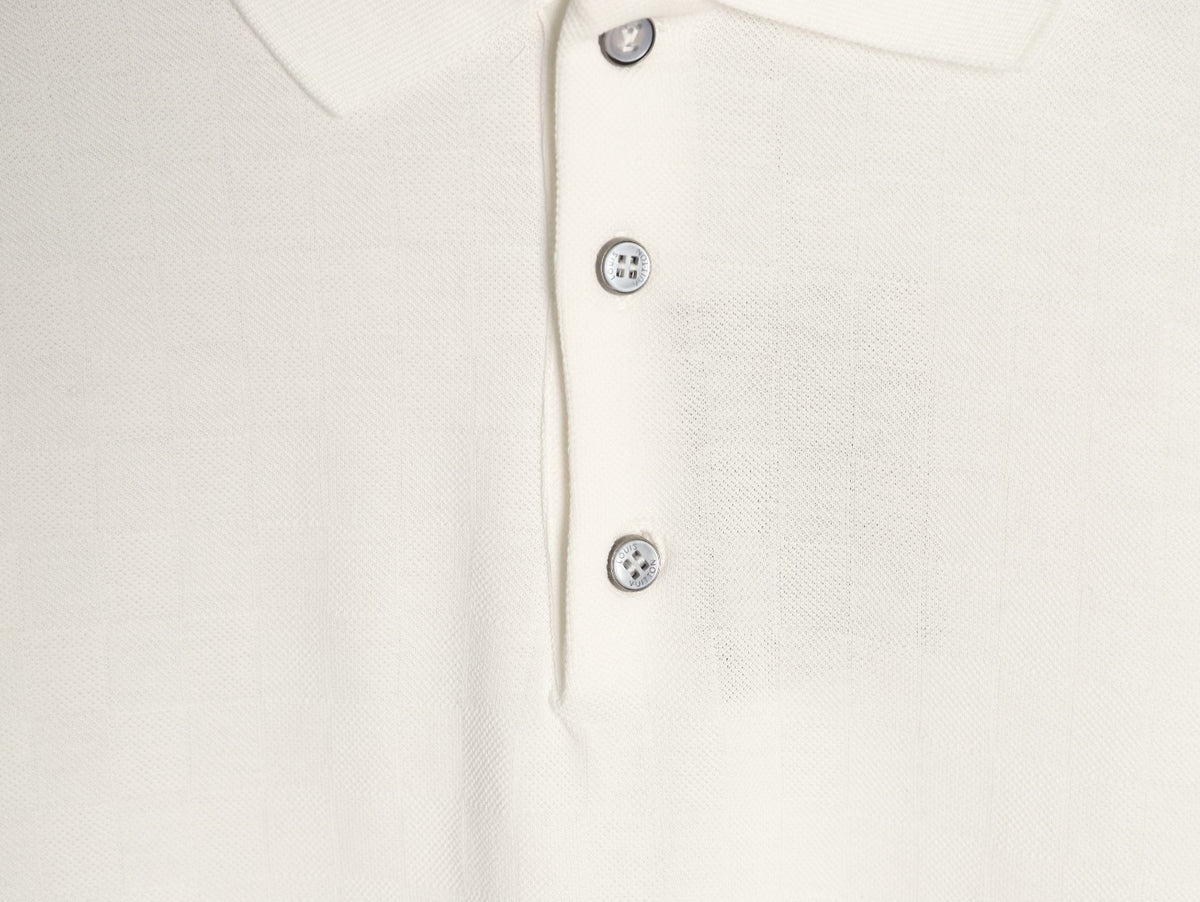 Louis Vuitton Hem-Tab Short-Sleeve Polo Shirt - Cream