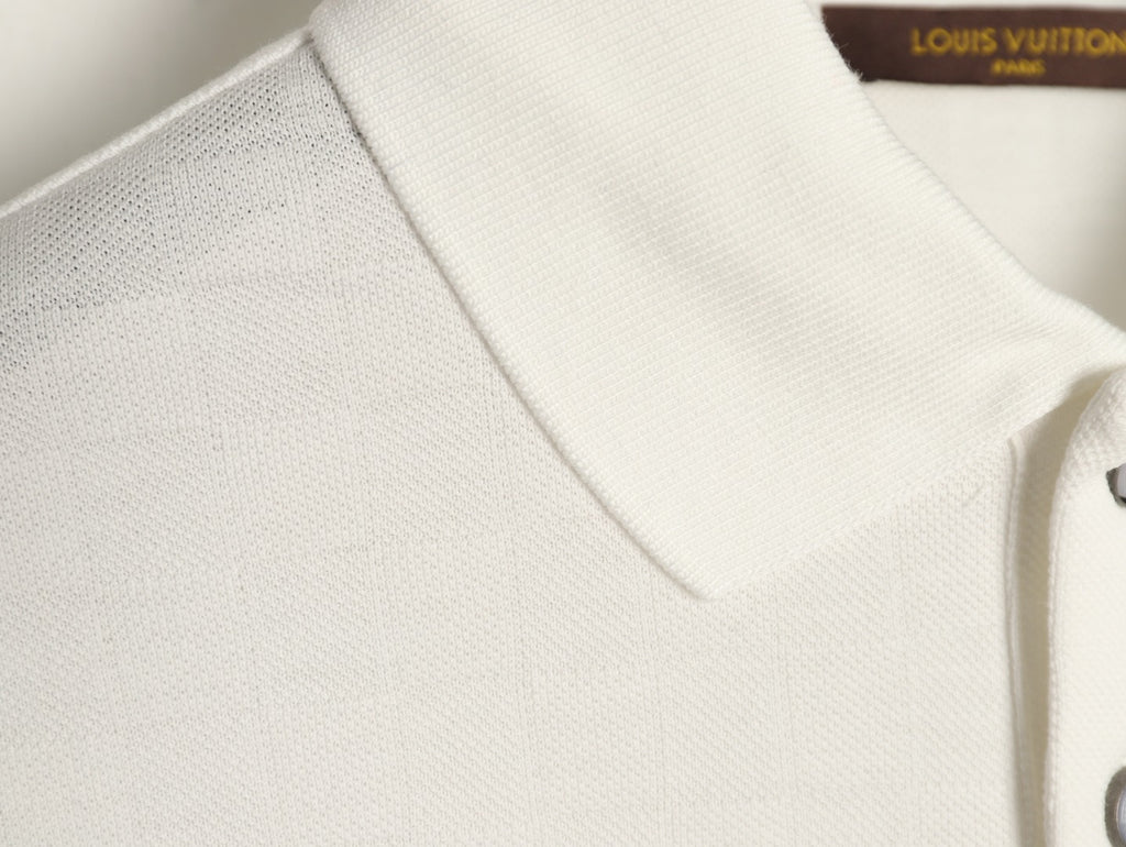 Louis Vuitton Hem-Tab Short-Sleeve Polo Shirt - Cream