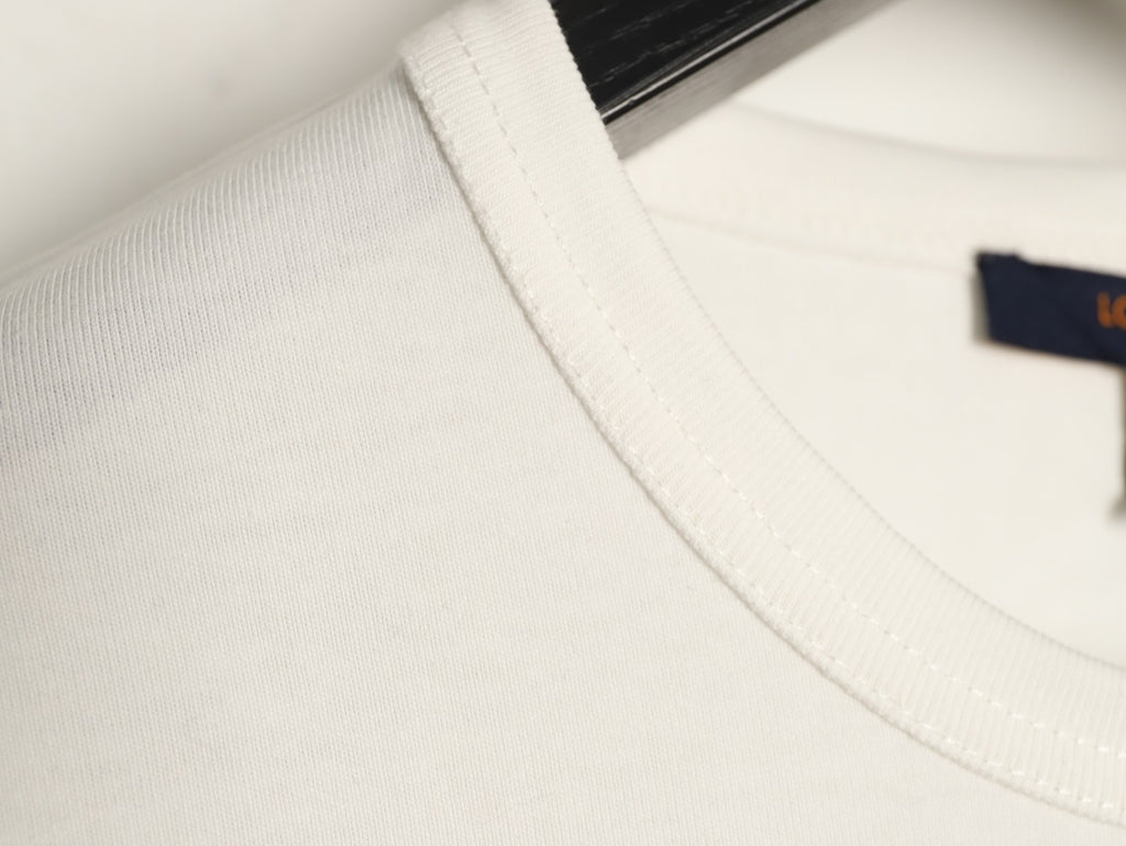 Louis Vuitton Tonal Chest-Logo Short-Sleeve T-Shirt - Cream