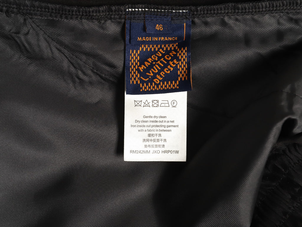 Louis Vuitton Tonal Monogram-Style Drawstring Shorts - Black