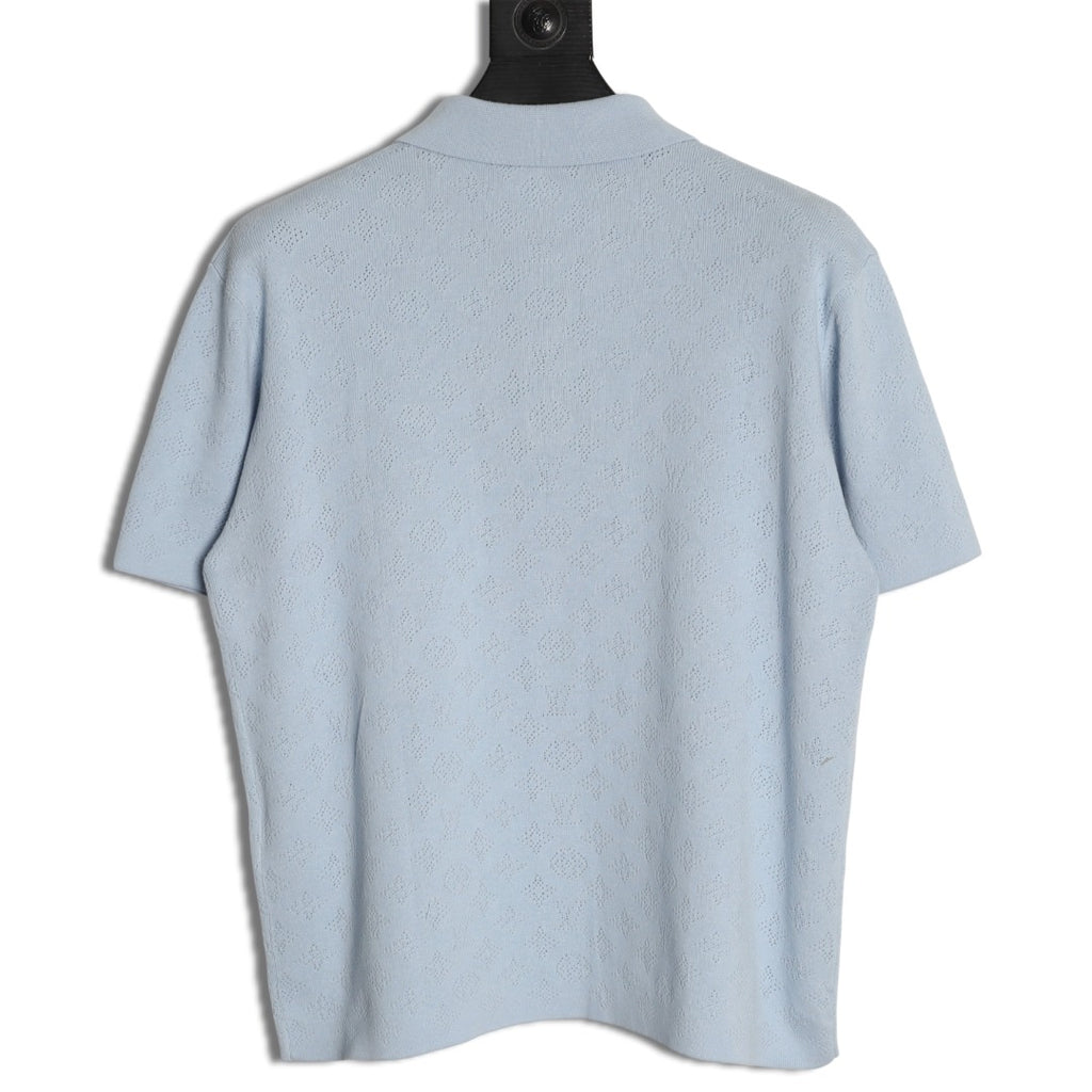 Louis Vuitton Chest-Pocket Detail Short-Sleeve Polo Shirt - Light Blue