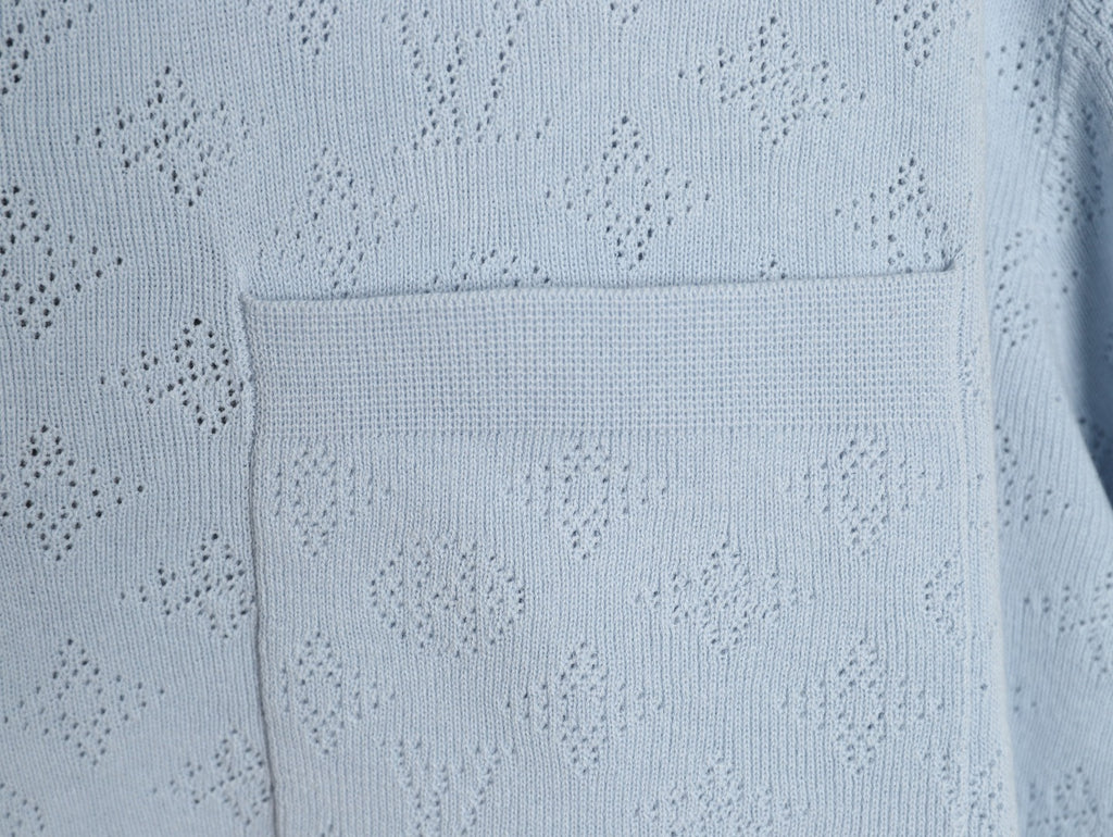 Louis Vuitton Chest-Pocket Detail Short-Sleeve Polo Shirt - Light Blue