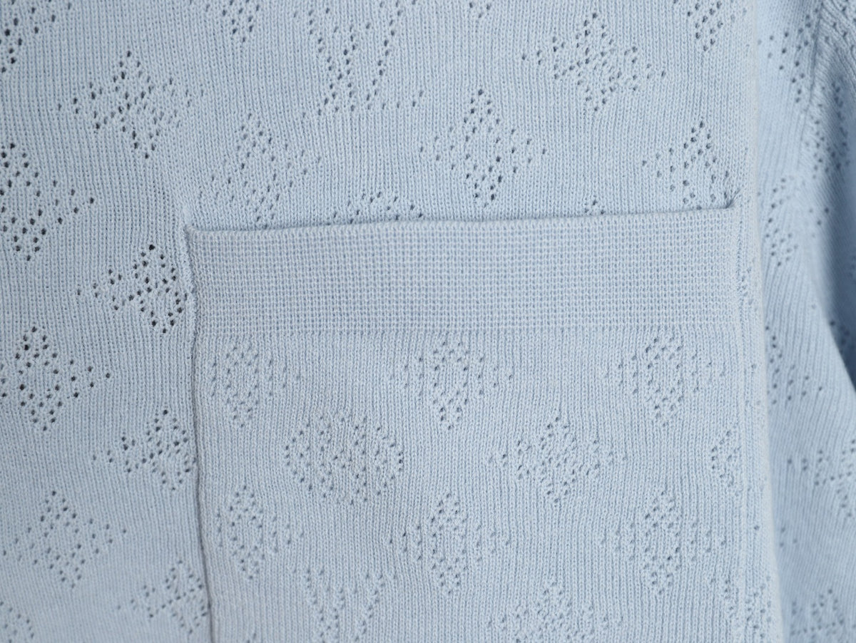 Louis Vuitton Chest-Pocket Detail Short-Sleeve Polo Shirt - Light Blue