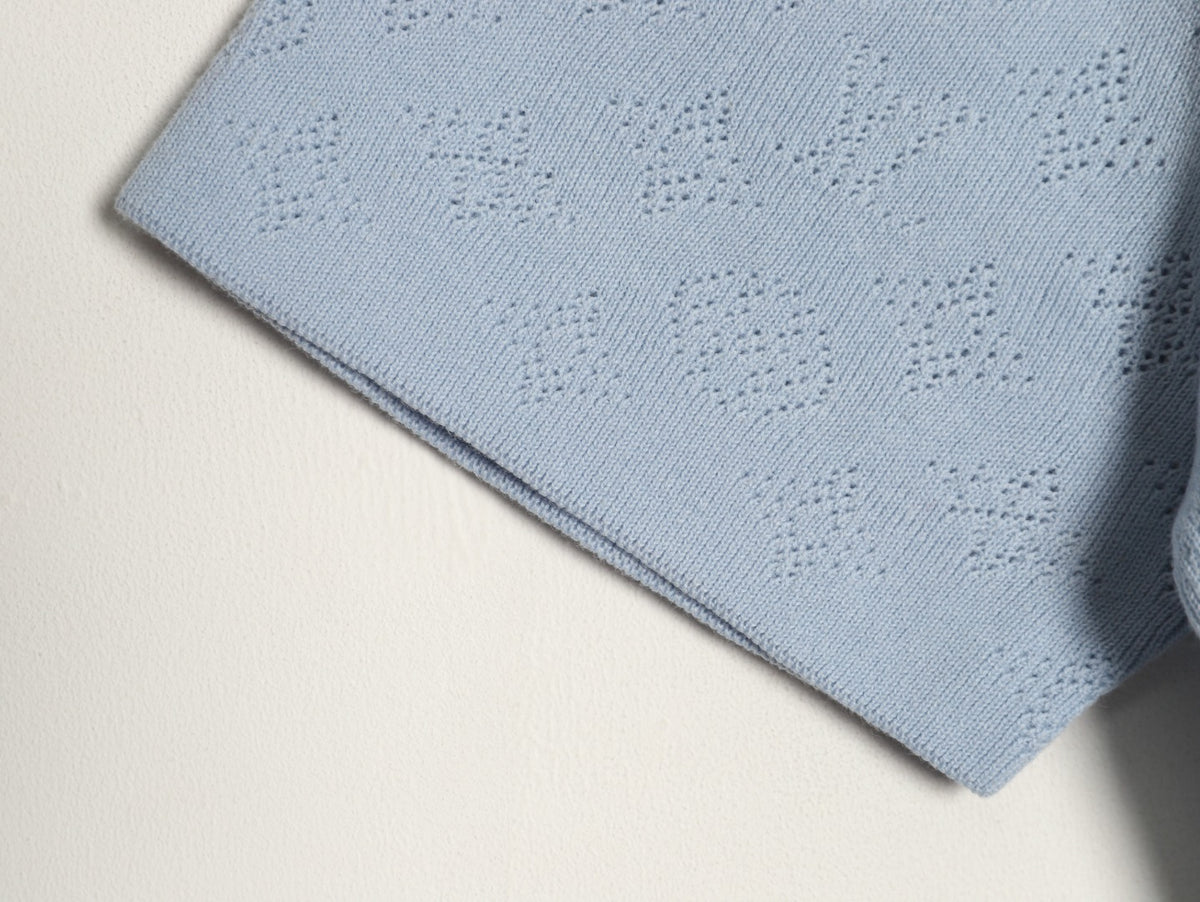 Louis Vuitton Chest-Pocket Detail Short-Sleeve Polo Shirt - Light Blue