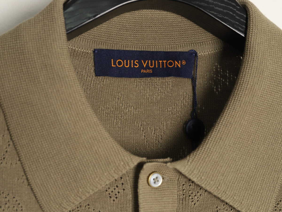 Louis Vuitton Chest-Pocket Detail Short-Sleeve Polo Shirt - Khaki